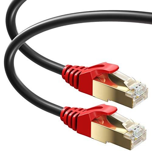 Cable de red ethernet 1 metro LAN SFTP RJ45 Cat.7 negro