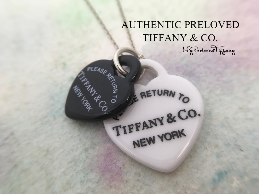 Tiffany and co black heart clearance necklace