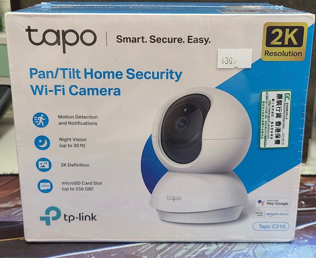 放全新TAPO Wi-Fi camera 視像鏡頭，共兩盒，不散放，其中一盒外盒拆咗