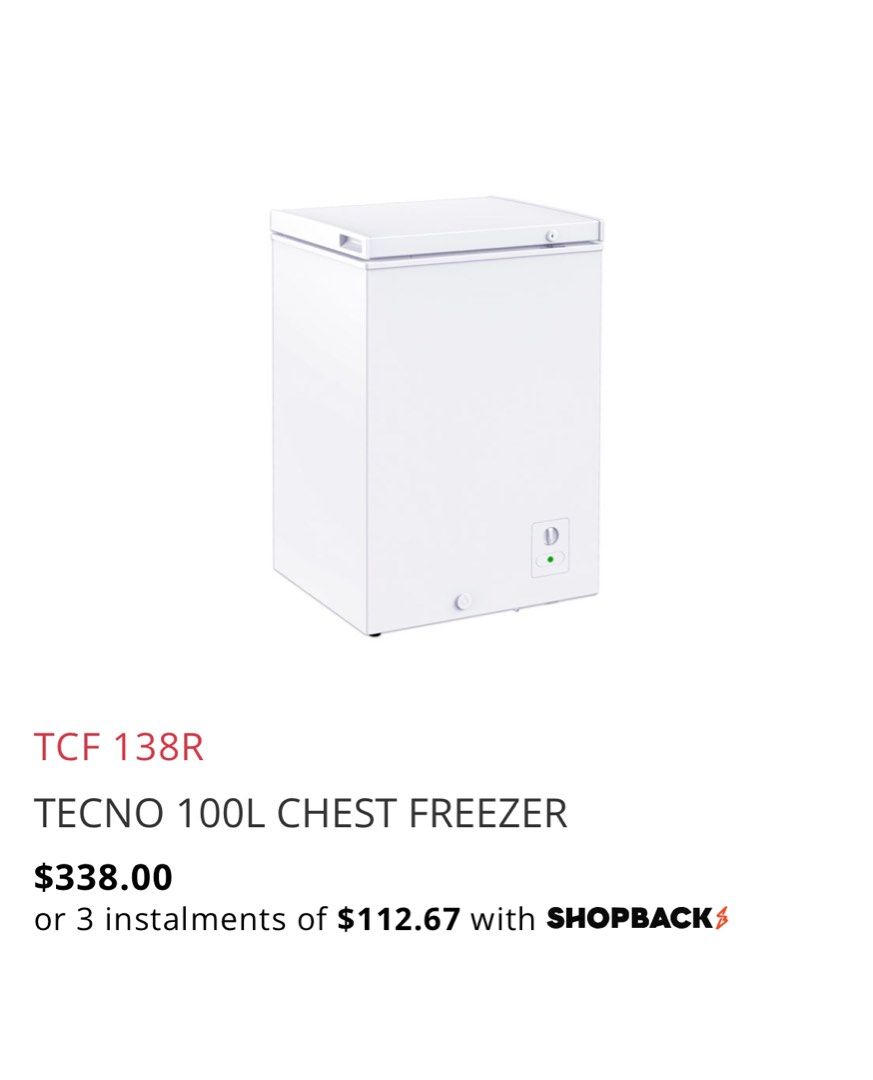 Freezer/refrigerator and oven/toaster/grill, TV & Home Appliances