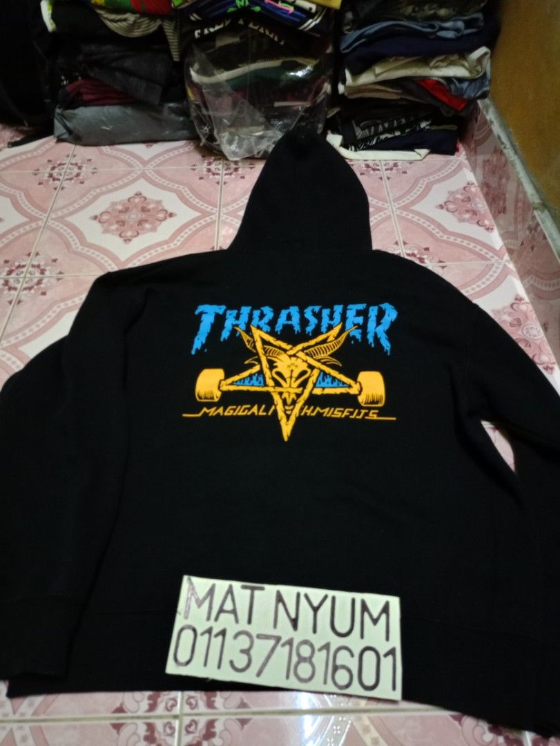 Jaket top sweater thrasher