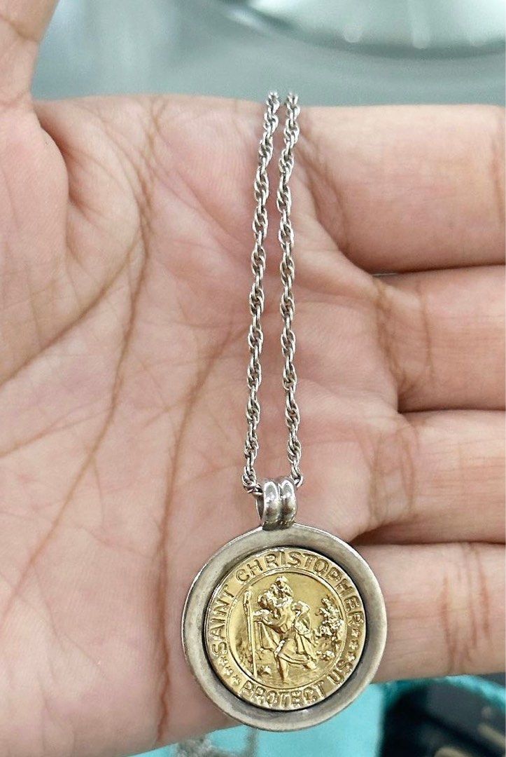 Tiffany st discount christopher medal