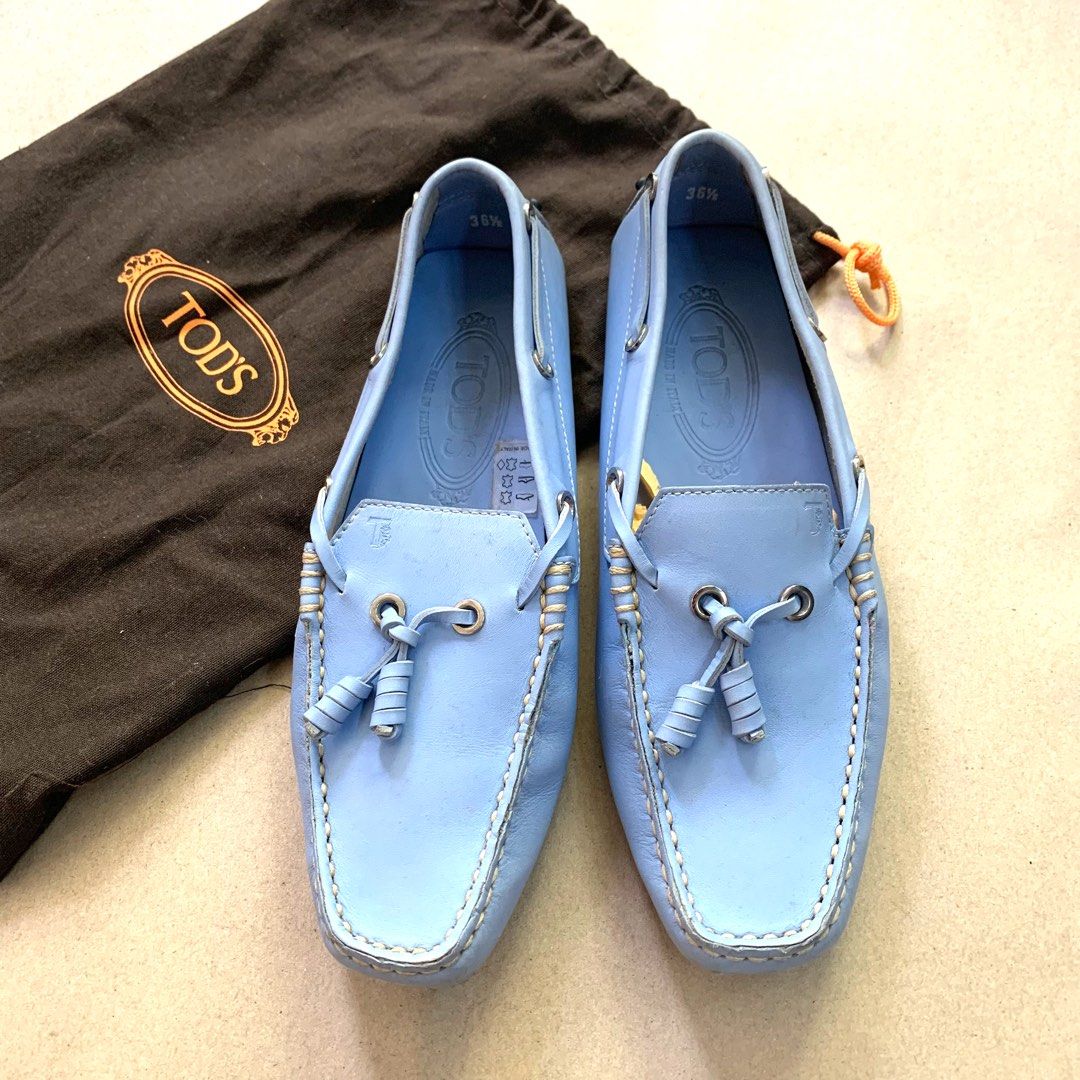Tods Italy Blue Lofers, Luxury, Sneakers & Footwear on Carousell