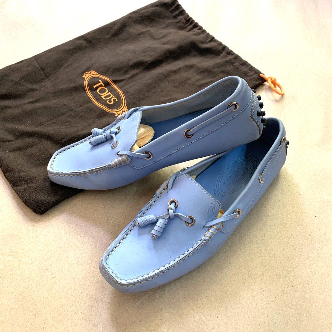 Tods Italy Blue Lofers, Luxury, Sneakers & Footwear on Carousell