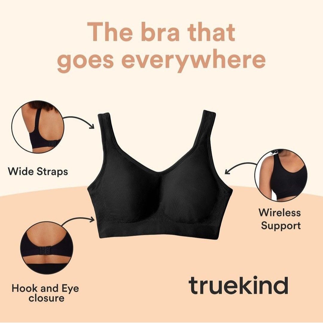 True Kind, Intimates & Sleepwear, Truekind Wirefree Shaper Daily Comfort  Nude Bra Women Size L