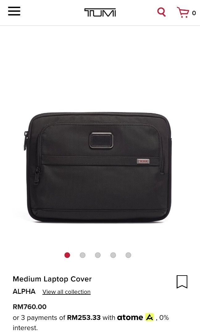 Tumi alpha medium deals laptop cover