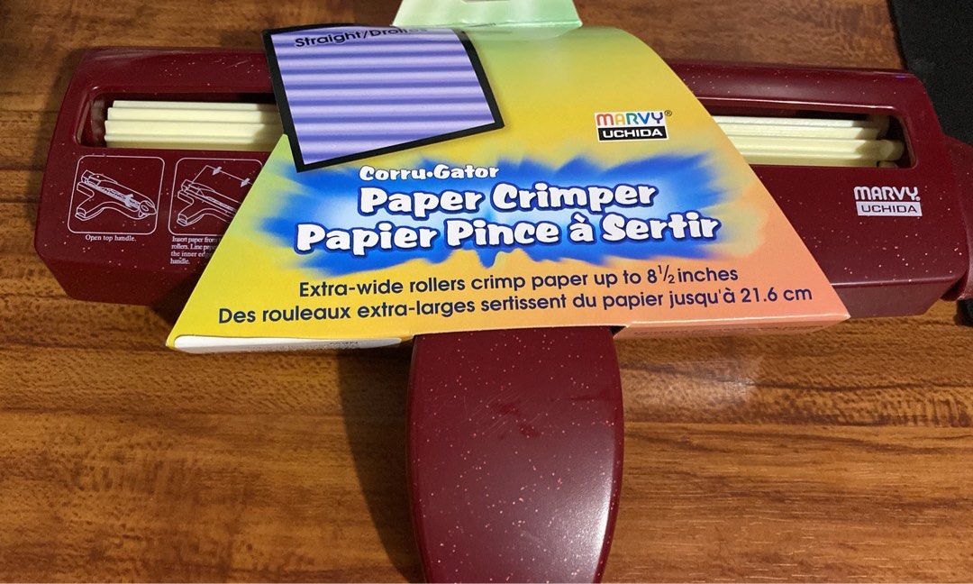 Uchida Corru-Gator Paper Crimper, 8-1/2-Inch, Straight