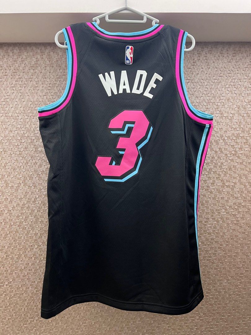 Dwyane wade nike miami heat vice uniform city edition swingman jersey 2025