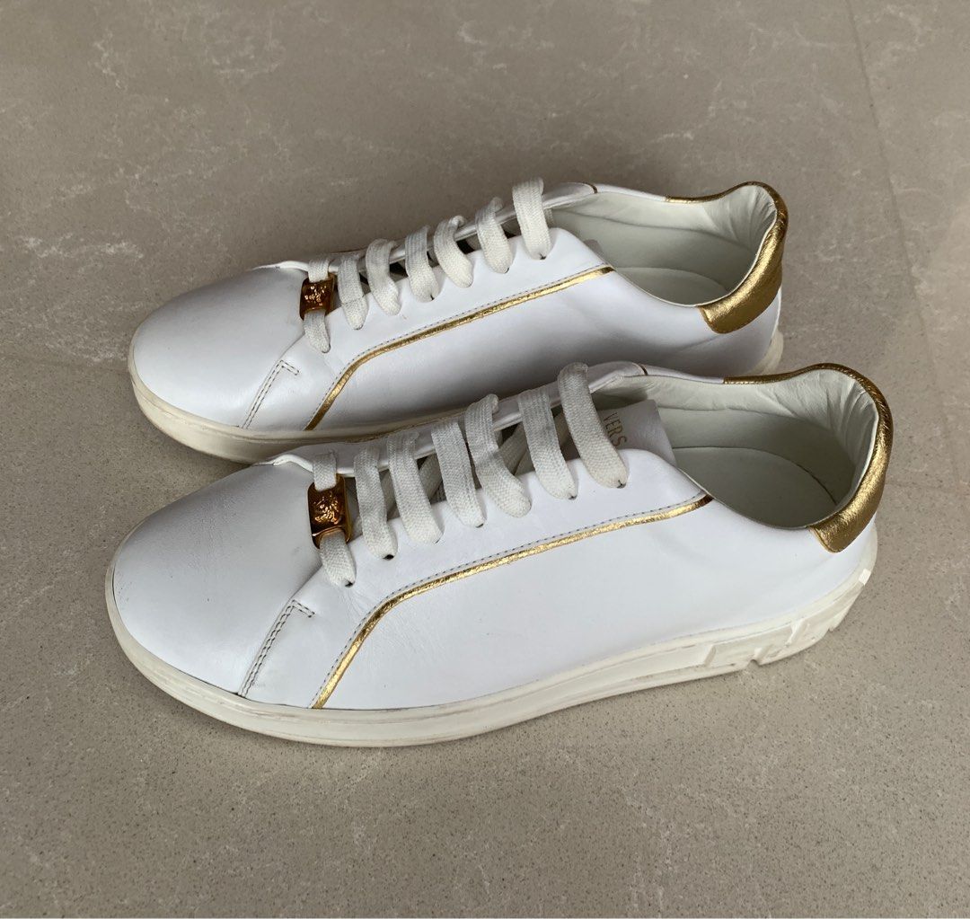 All white deals versace sneakers
