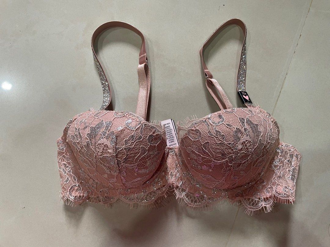 Victoria's Secret shine strap bra 32B, Women's Fashion, New Undergarments &  Loungewear on Carousell