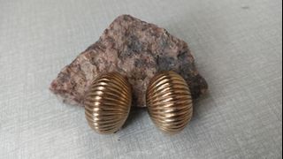 Vintage GROSSE Domed Oval Clip Earrings