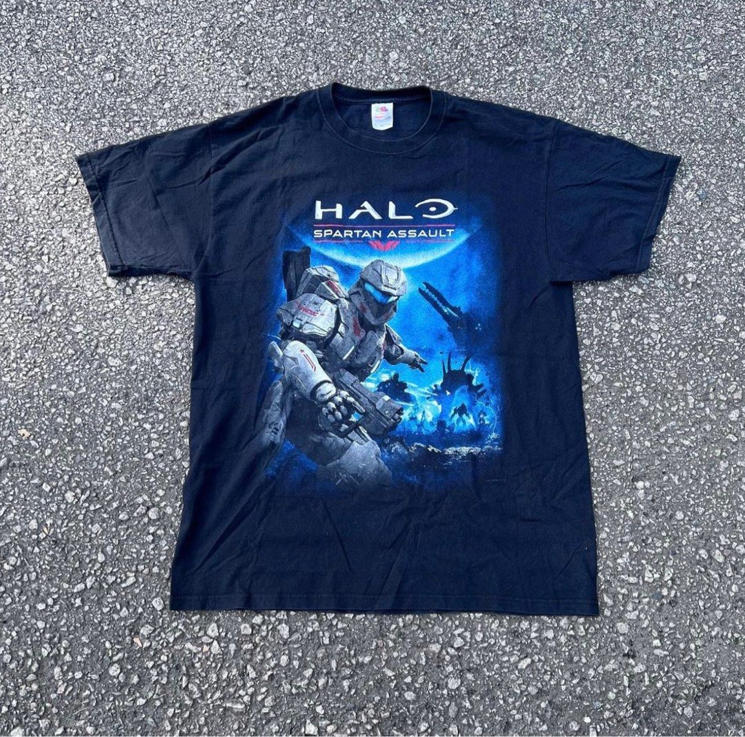 00'S Jerzees HARO3 Halo character print T-shirt, men's size L cotton black type Vintage Second Hand