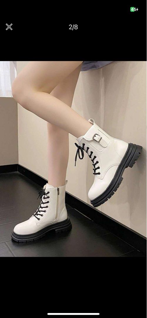 White boots clearance combat