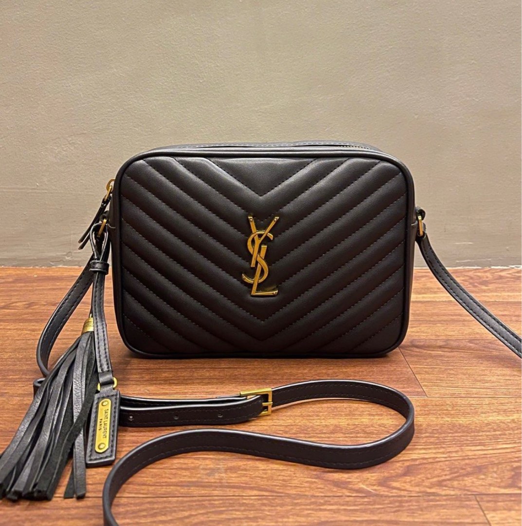 YSL SAINT LAURENT Mini Lou Camera Bag - Grey, Luxury, Bags & Wallets on  Carousell