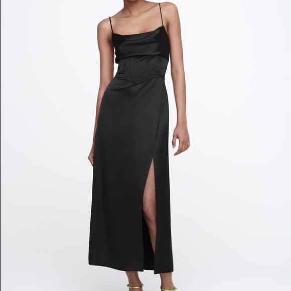 Zara Corset Satin Dress, Women's Fashion, Dresses & Sets, Dresses on  Carousell