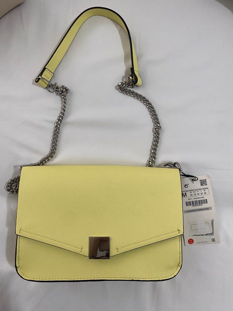ZARA Yellow Cross body Sling Bag Women s Fashion Bags Wallets Cross body Bags on Carousell