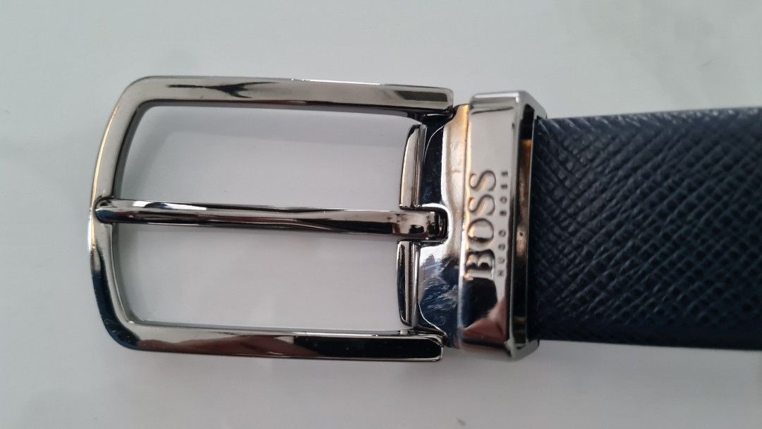 100 Original Hugo Boss Black Leather Belt Size 90