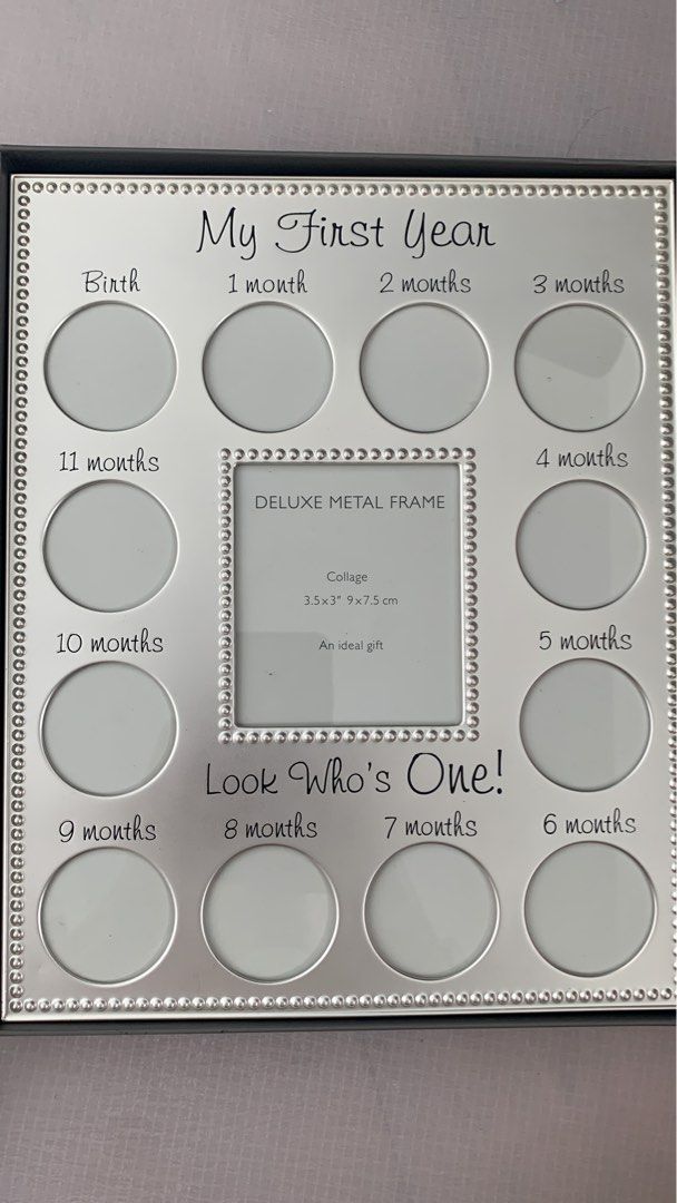 1st year photo frame, Furniture & Home Living, Home Decor, Frames ...