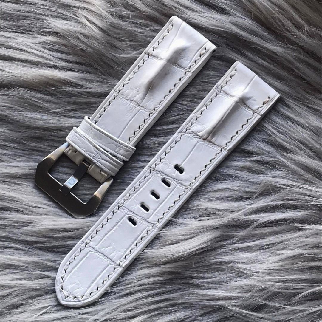 White leather watch strap sale