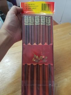 全新紅檀木筷子十對