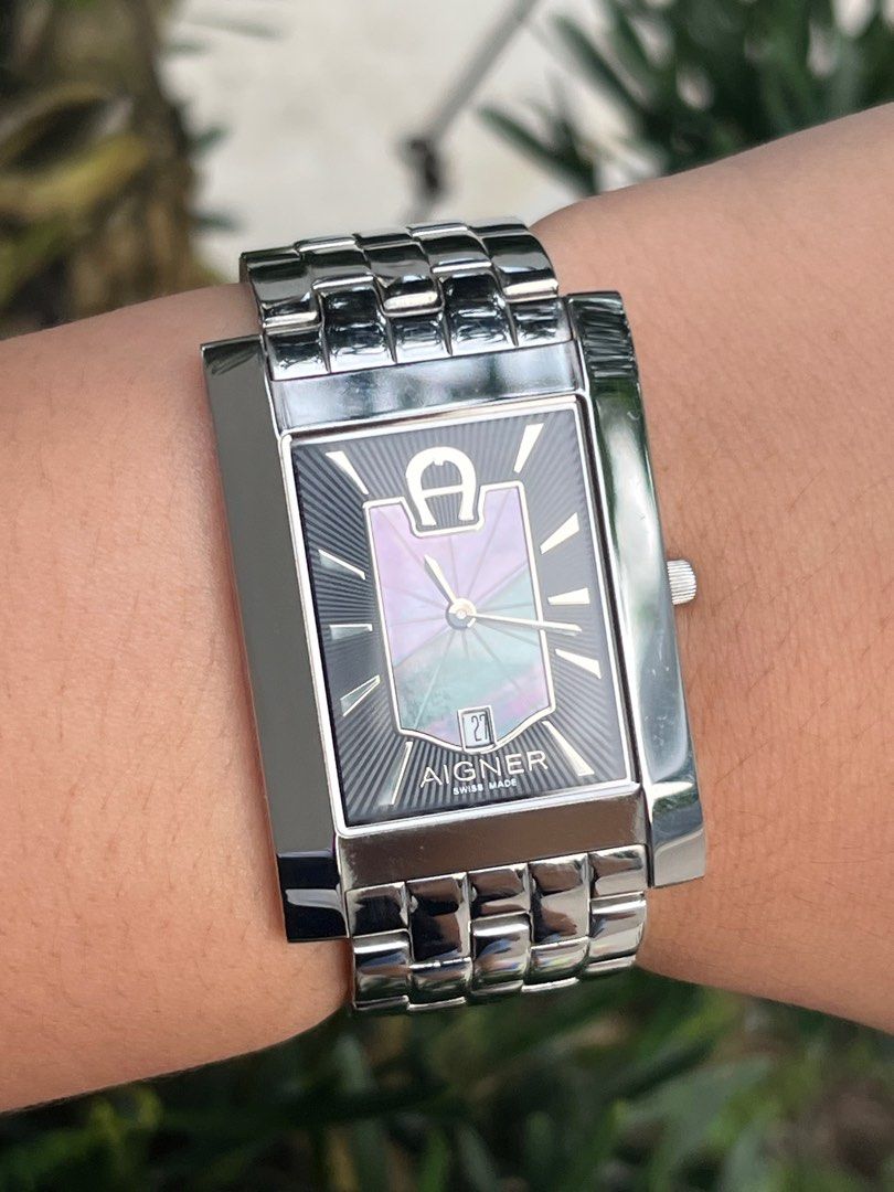 Aigner mother of pearl watch