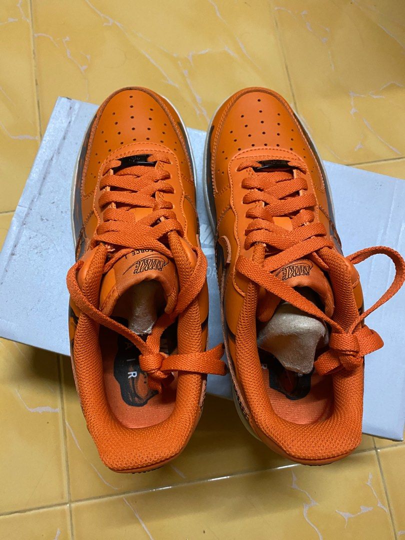 NIKE AIR FORCE 1 07 ORANGE SKELETON QS Men s Fashion Footwear