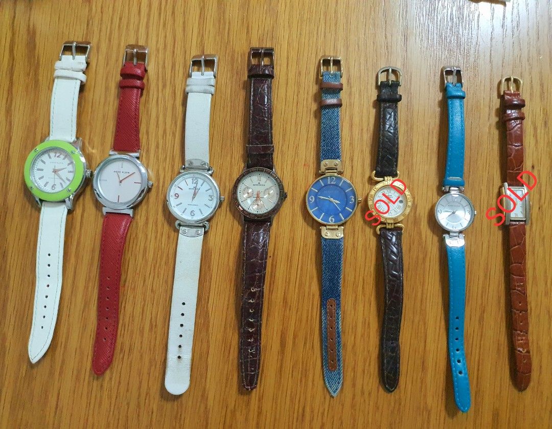 Anne Klein Ladies Leather Strap Watch Various Design Women s Fashion Watches Accessories Watches on Carousell