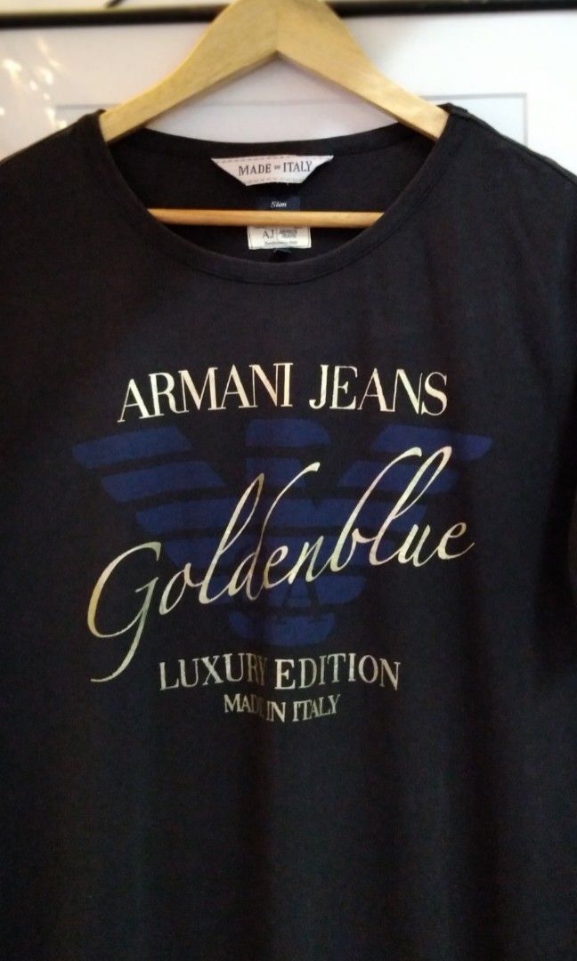 Armani jeans golden blue luxury edition hot sale
