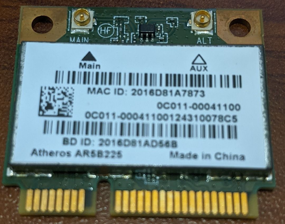 Atheros AR5B225 WIFI & Bluetooth 4 Card for Laptop, Computers & Tech ...