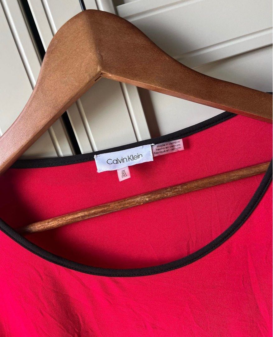 Calvin klein red blouse 2025
