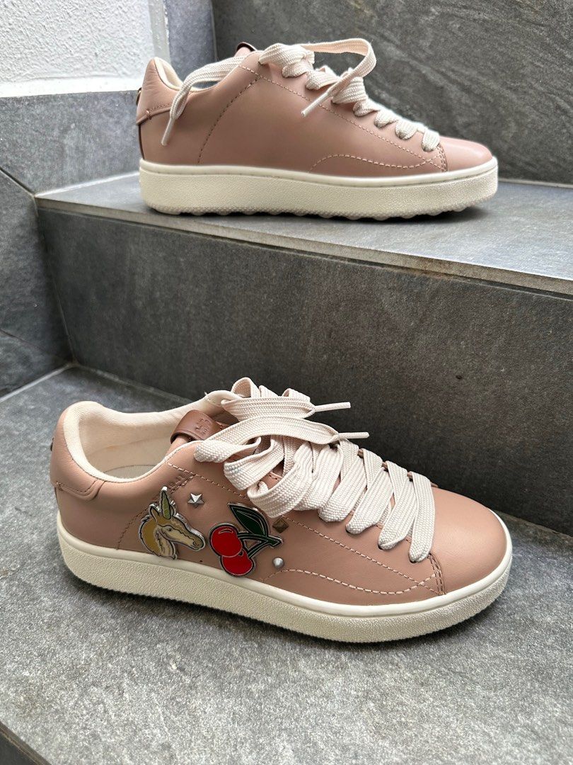 Coach c101 low top sneaker pink top