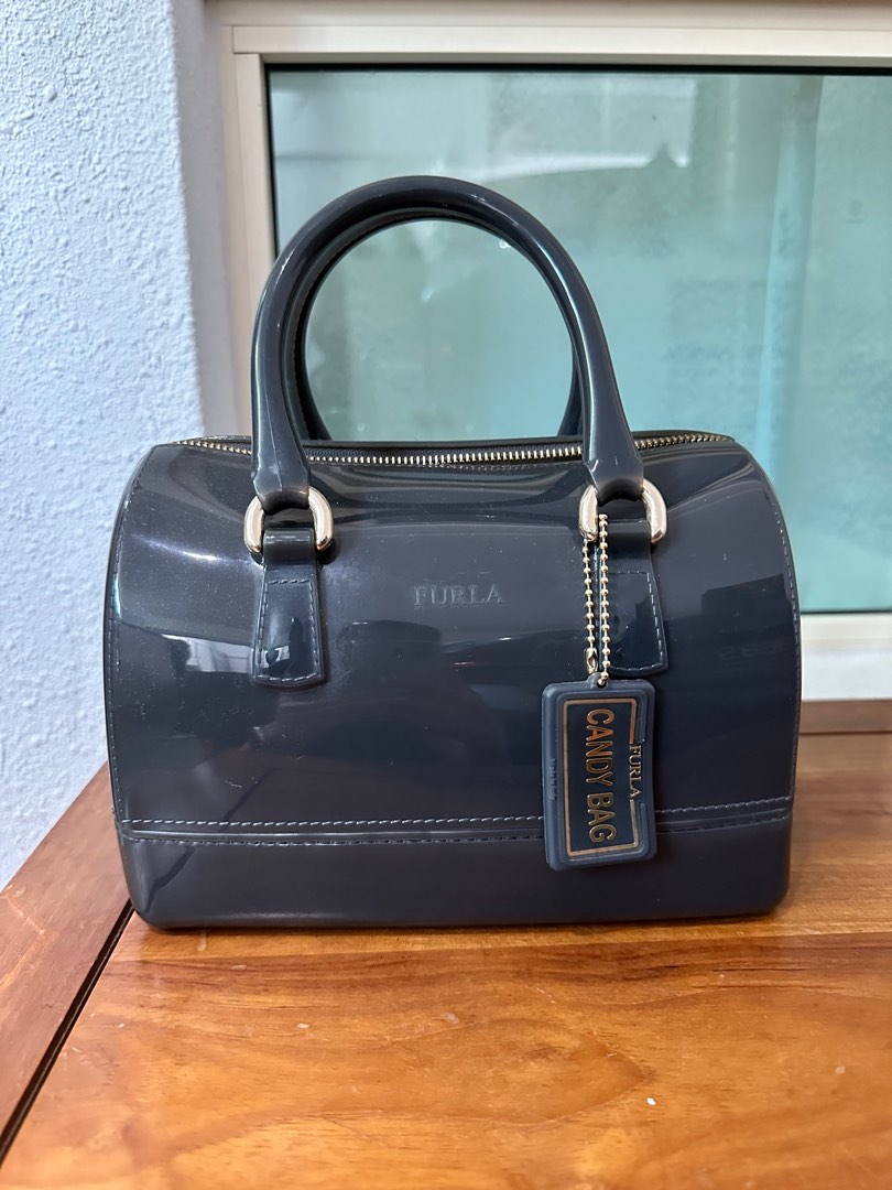Authentic Furla Black Candy Jelly Bag