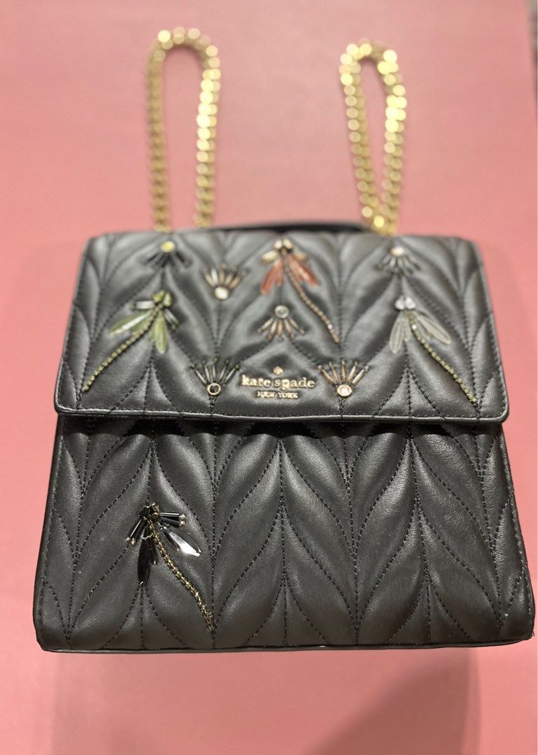 Authentic KATE SPADE BRAYDEN BRIAR LANE QUILTED DRAGONFLY Convertible Crossbody Backpack
