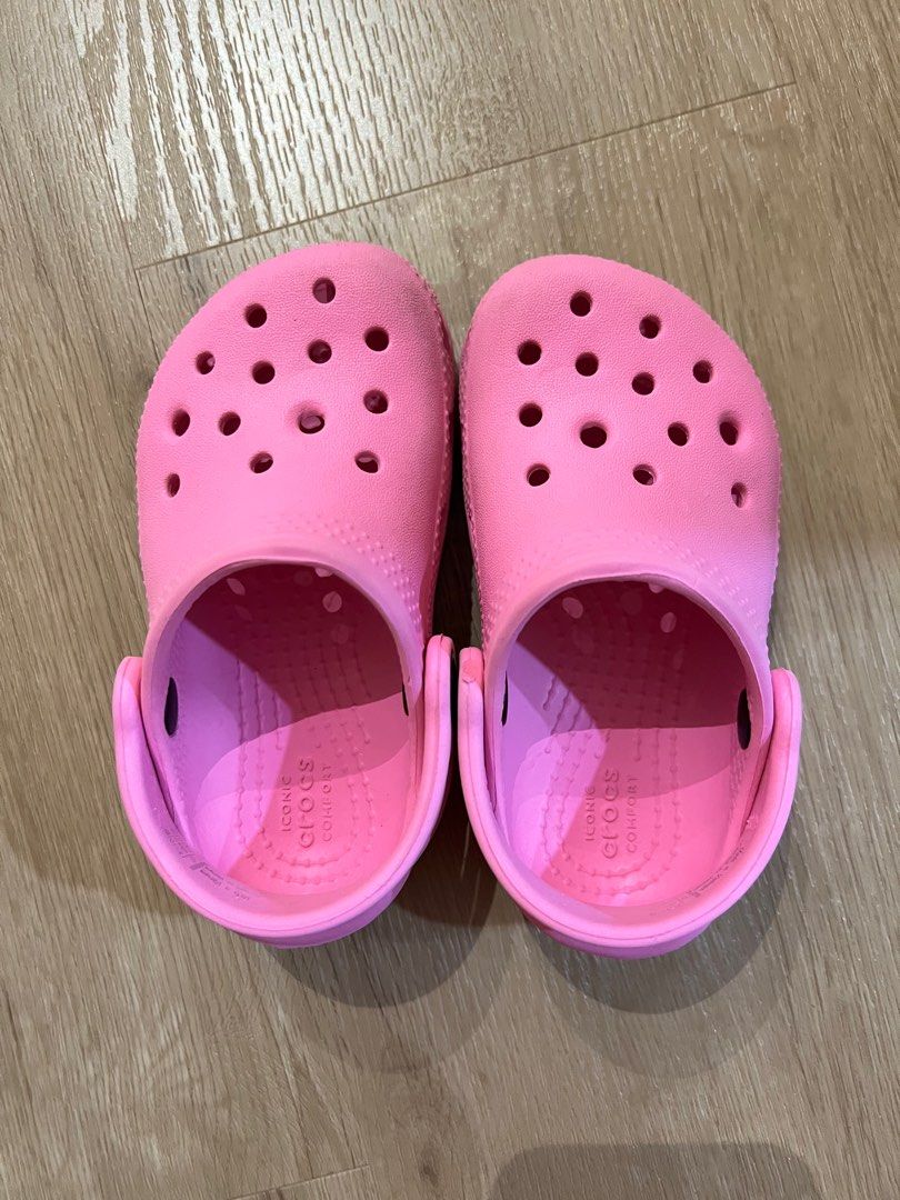 Authentic kids crocs pink size 7