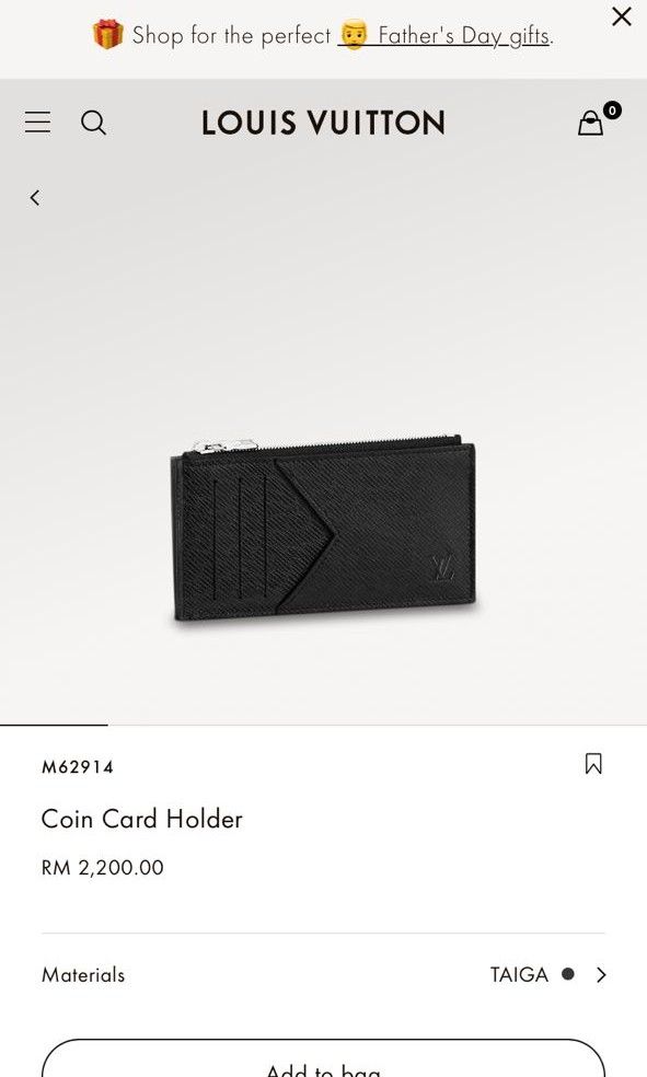 Louis Vuitton Aerogram Coin Card Holder