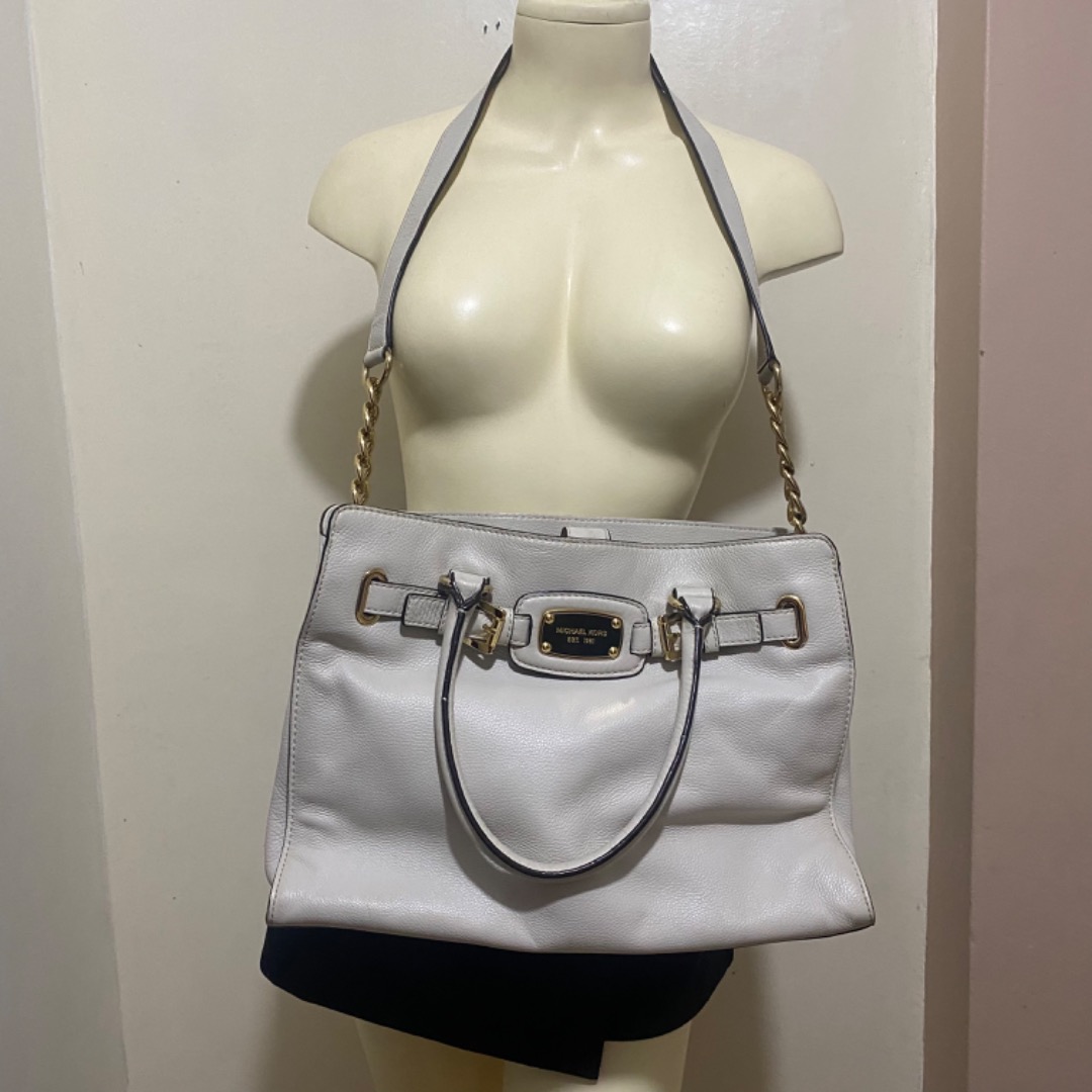 Authentic Michael Kors Hamilton Satchel Bag, Luxury, Bags & Wallets on  Carousell