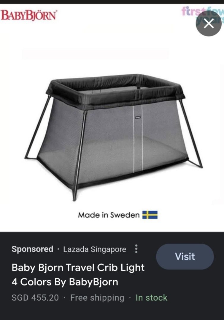 Baby bjorn travel top cot mosquito net
