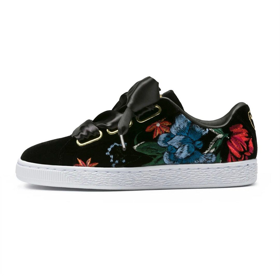 Basket Heart Hyper Embroidery Women s Trainers Women s Fashion