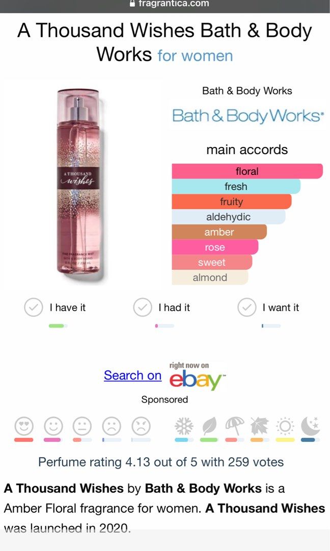 A thousand sales wishes fragrantica