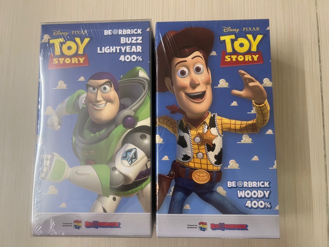 Bearbrick woody buzz 400% Toy Story 巴斯光年胡廸反斗奇兵Disney set