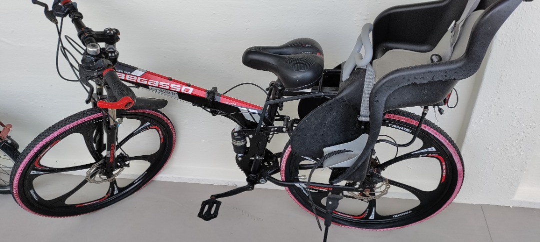 Begasso 26inch Foldable Cycle with Child Seat and Upgraded Saddle