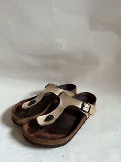 Birkenstock Leather (Shiny) Pearl Beige