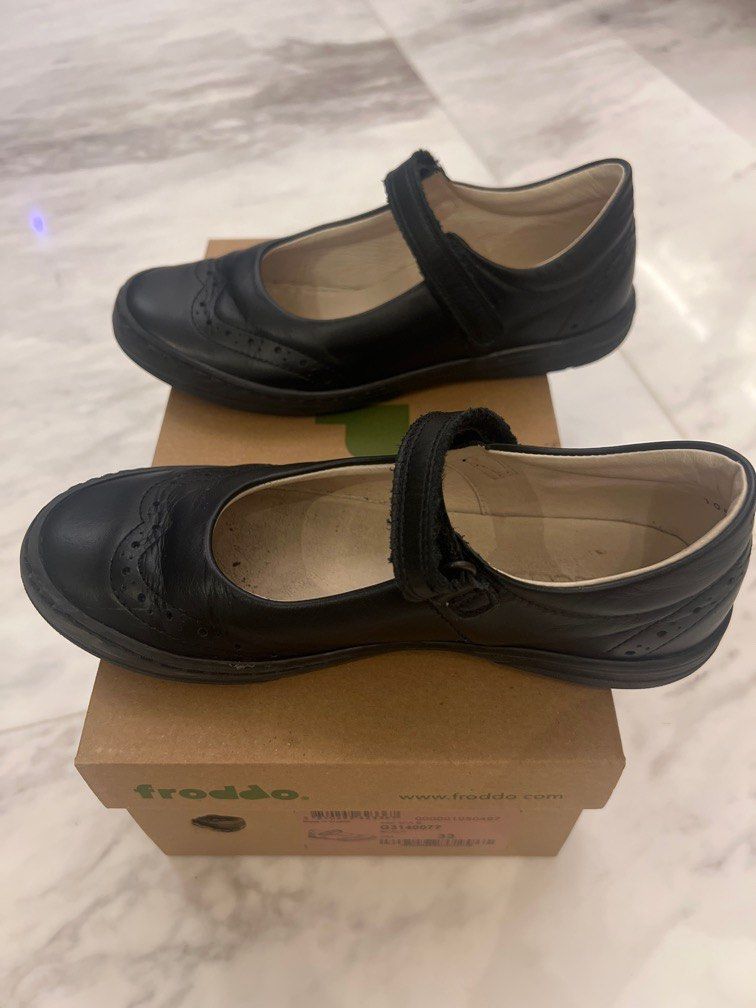 Genuine leather top school shoes
