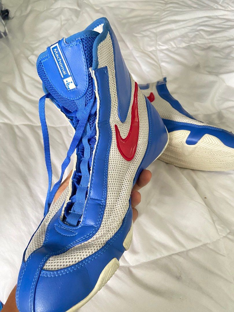 Nike machomai blue white red discount