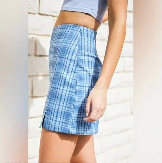 Green plaid store skirt pacsun