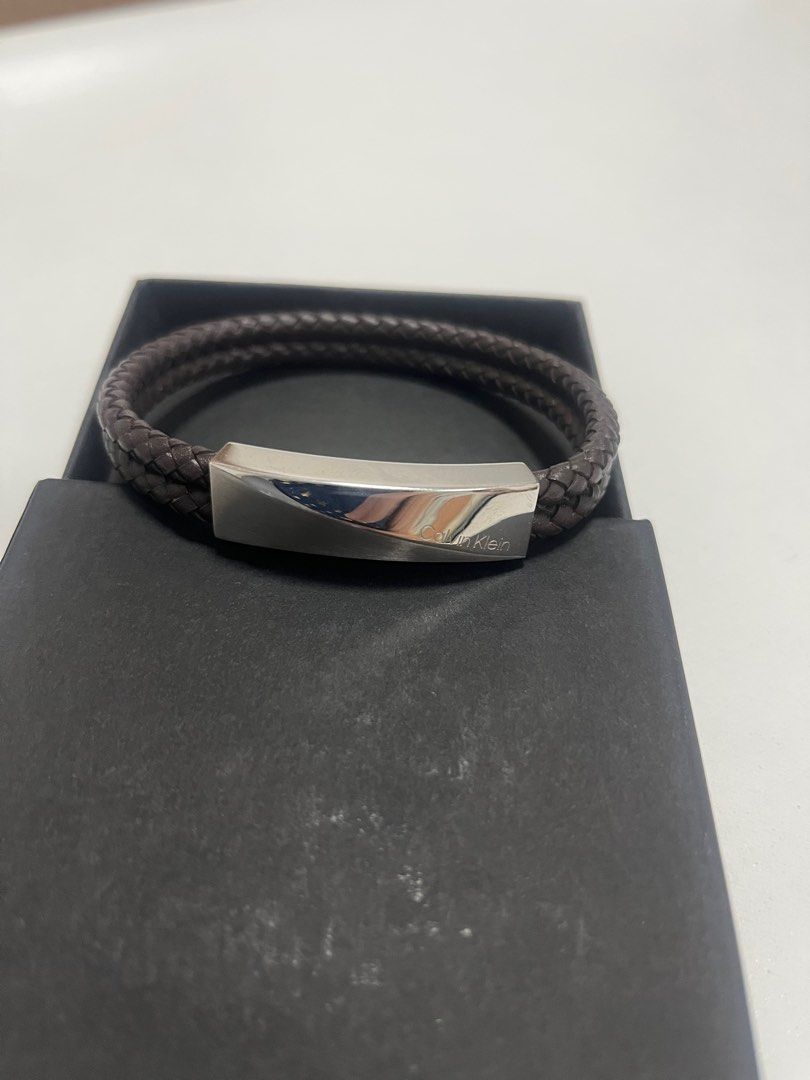 Calvin klein deals men's leather bracelet
