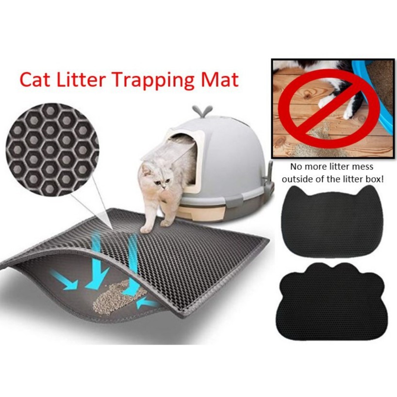 Cat Litter Mat for Trapping Cat Litter matSand Trapping/Two Layers, Pet