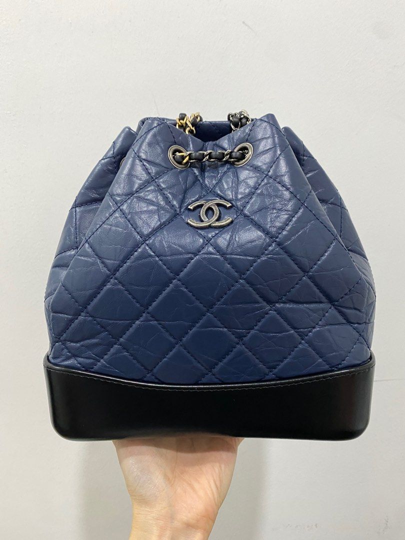 Chanel Gabrielle Backpack in Blue Black