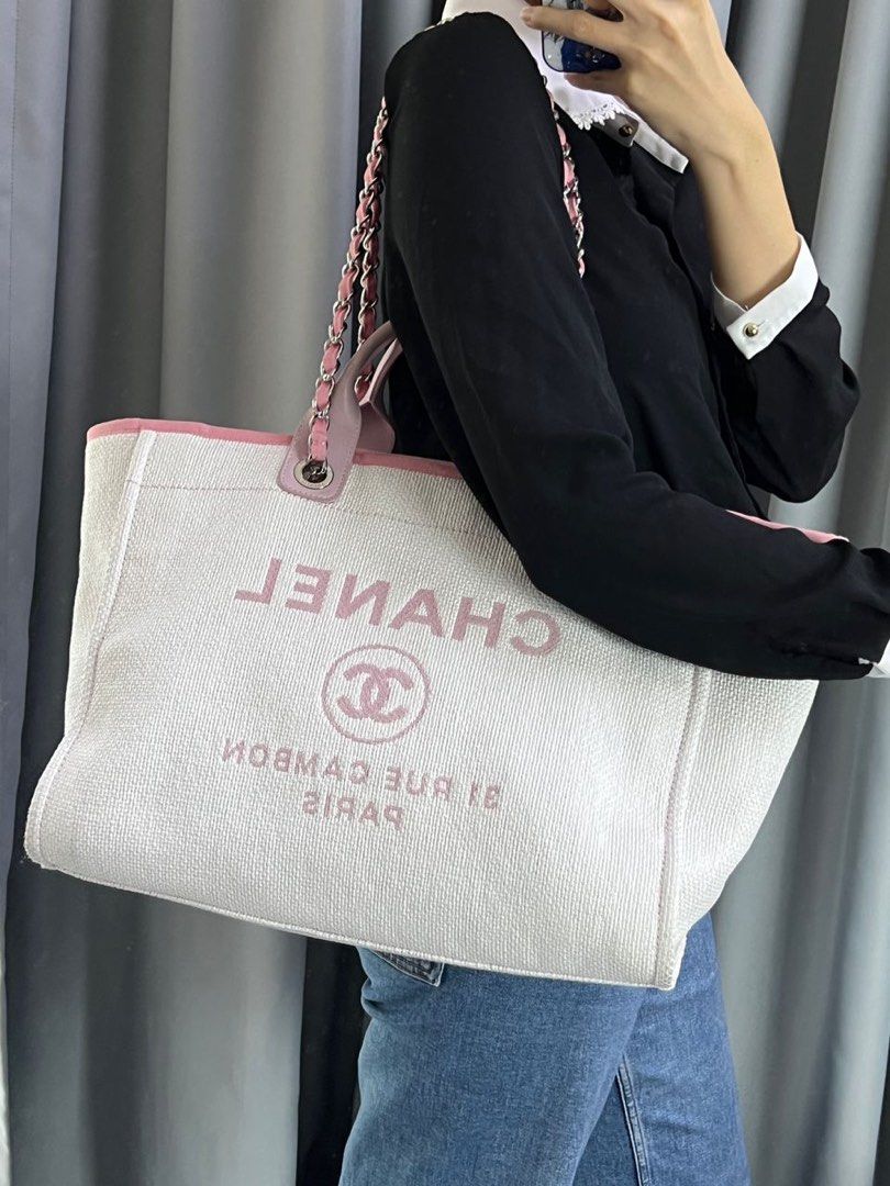 Chanel Pink Large Deauville Tote SHW