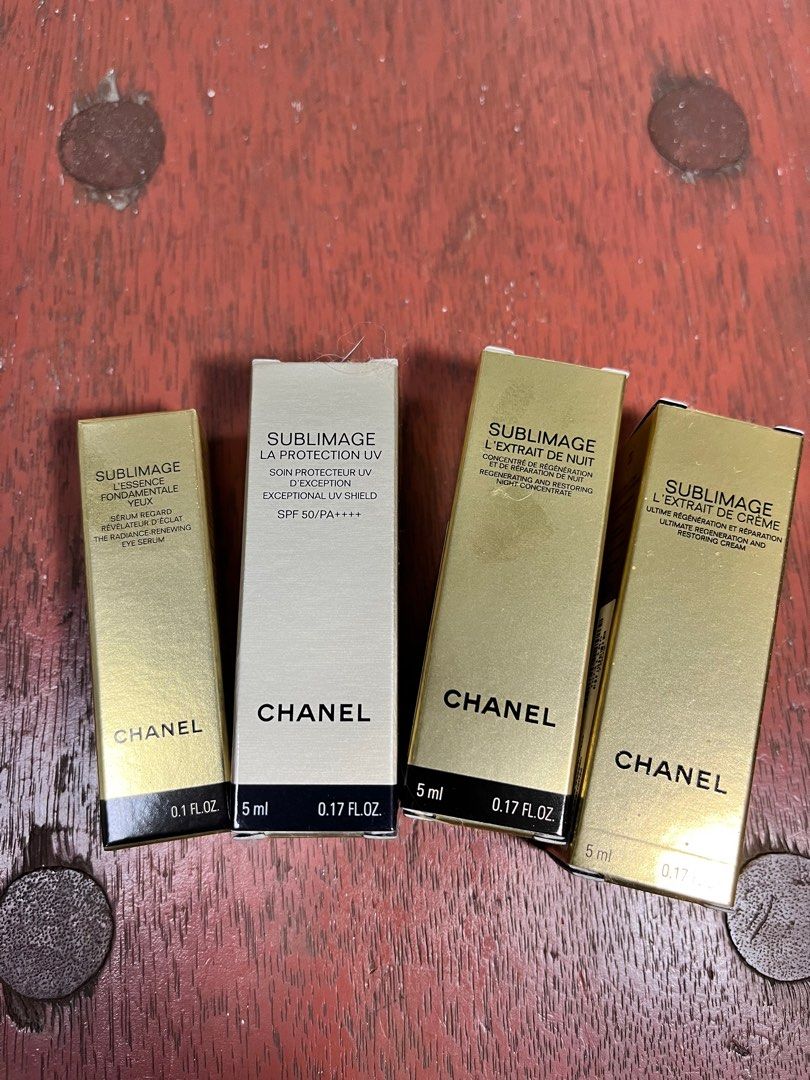 Chanel sublimage set l'essence uv sunblock l'extrait de nuit creme